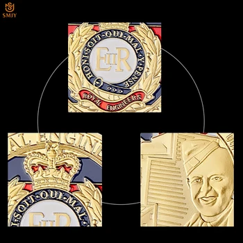 1944 ER Royal Engineers D-Zi Sabie Plaja HR Speciale Personalizate Placat cu Aur Replica de Suveniruri Metal Provocare Colecție de Monede 4