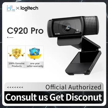 Logitech C920 Pro Webcam 1080P Full HD, Camera Video, Laptop cameră Web Cu Microfon, Usb Pc Gamer Webcast Pentru Desktop de Calculator