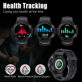 Ceas inteligent Bărbați Bluetooth Apel de Sport în aer liber de Fitness Tracke Muzica Joaca 400mAh Bateria Smartwatch VS T-Rex Pro pentru Huawei, Xiaomi