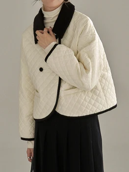 GOPLUS Haine de Iarna Femei 2022 Haine de Moda Stil coreean Lingge Femei Căptușit Guler de Turn-down Îmbrăcăminte ropa de invierno mujer