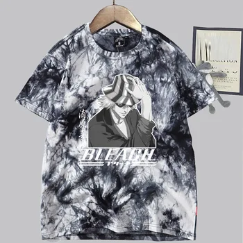 Bleach Kisuke fiul său T-shirt de Imprimare de Moda cu Maneci Scurte Rotund Gat Tie Dye Anime Topuri 1