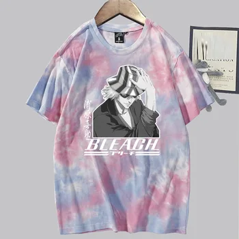 Bleach Kisuke fiul său T-shirt de Imprimare de Moda cu Maneci Scurte Rotund Gat Tie Dye Anime Topuri 3