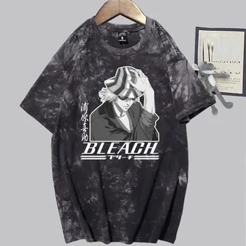 Bleach Kisuke fiul său T-shirt de Imprimare de Moda cu Maneci Scurte Rotund Gat Tie Dye Anime Topuri 5