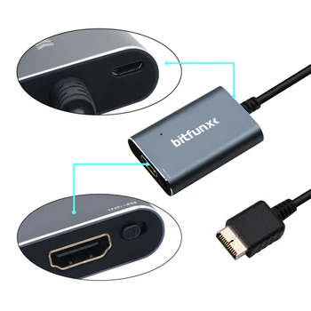 PS2 Convertor HDMI pentru Sony PS2, Playstation 2, Inclusiv RGB/Component Comutator de Conectare PS2 Consola 480i 480p 576i de Bitfunx