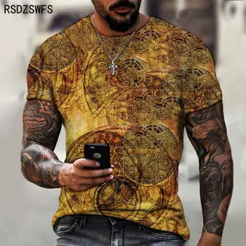 2021 Noi de Vara Barbati Imprimate 3D Compass T-Shirt Stil Hip-Hop Mare Dimensiune T-Shirt Cruce Stil Haine cu Maneci Scurte XXS-5XL Topuri