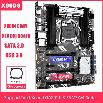 X99 D8 F8 Placa de baza stabilit cu Xeon E5 2680 V4 despre lga2011-3 2.4 GHZ CPU 2 buc X 16GB =32GB memorie DDR4 2400MHz M. 2 WIFI interfac 2