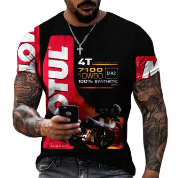 Noile Tricouri De Petrol Grafic T-Shirt Mens Cu Maneci Scurte Topuri Haine De Vară O-Gât Pulovere Barbati Haine De Streetwear