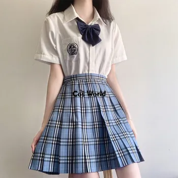 [Xiao Lan] Fată Japoneză de Vară Talie Mare Plisate Fuste Carouri Pentru JK Uniformă de Școală Elevii Haine