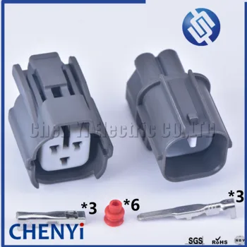 2 seturi de 3 Pini de sex feminin Sigilate cabluri auto fasciculului de cabluri de plastic electric plug pentru Excavator senzorul supapei electromagnetice de 6189-0131