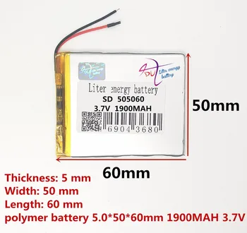 SD505060 505060 3,7 v litiu-polimer baterie 505060 celule lipo 3.7 v 1900MAH litiu baterie acumulatori