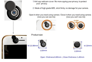 Noul Webcam de Acoperire de Protecție a vieții private a Obturatorului pentru Smartphone, Laptop, Desktop Camera Protector Capac Scut Anti-hacker