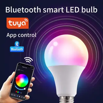 CoRui Tuya Smart Led Bec Lumina de Bluetooth E27 RGBW Led-uri Lampa de 10W Culoare Schimbare Lampada RGB+CCT Decor Acasă AC85-265V