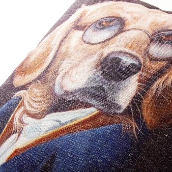 America Portret Minunat Câine Pernă Acoperă Pictura Bulldog Pernă Decorative Acasă Perna De Pe Canapea