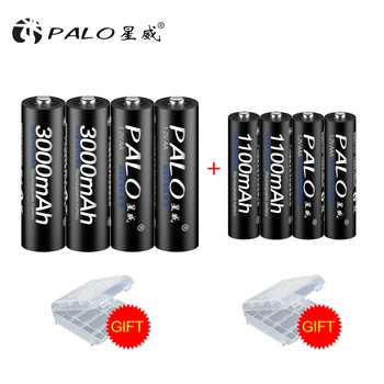 PALO AA 1.2 v, Baterii Reincarcabile + AAA baterie reîncărcabilă pentru jucarii + 1.2 V încărcător Acumulator de 1.2 V Ni-MH AA baterie AAA
