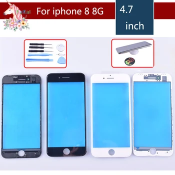 Pentru iPhone 8 8G Ecran Tactil Digitizer Lentile de sticlă din Față panou LCD cu rama bezel pentru iphone8 8g LCD Extern Inlocuire STICLA