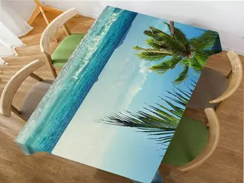 Palms Ocean Tropical Beach Tema Masă
