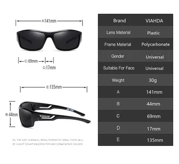 VIAHDA Design de Brand Nou Polarizat ochelari de Soare Vintage Sport în aer liber Ochelari de Soare de sex Masculin de Conducere Ochelari de Gafas