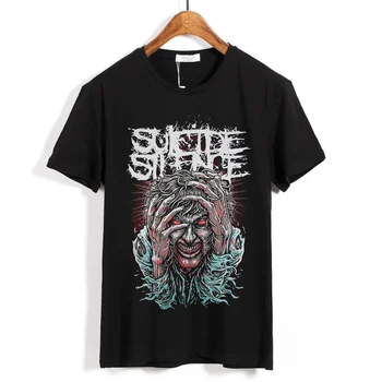 28 de modele de Streetwear Rocker camiseta 3D Osul Craniului Suicide Silence Rock Bumbac tricou fitness Punk, heavy Metal demon Personaliza
