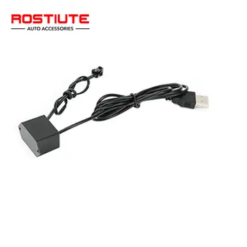 Masina Ambientale Interior Lampa 5V USB Driver 12V, Cabluri de Control Țigară Unitate Unitate de Baterie pentru EL Cabluri Neon Banda Accesorii Auto