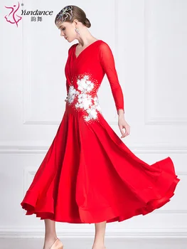 2020 Știri sală de bal rochie standard hainele pentru sala de dans concurs de dans rochii de Vals-M1804 4