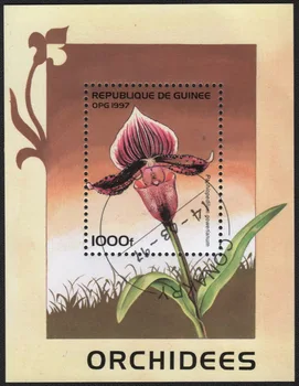 1Sheet Guineea Timbre Poștale 1997 Orhidee Folosit Post Marcate Poștale colita Timbre de Colectare