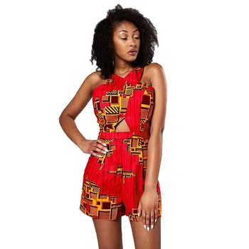 Africa de Haine pentru Femei de Vară 2021 Sexy Femei din Africa de Imprimare Salopeta Femei din Africa de Îmbrăcăminte 3