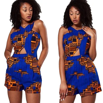 Africa de Haine pentru Femei de Vară 2021 Sexy Femei din Africa de Imprimare Salopeta Femei din Africa de Îmbrăcăminte 4