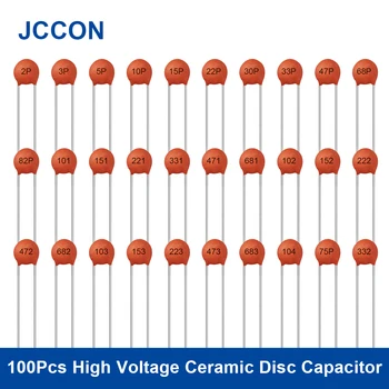 100buc Condensator Ceramic Asortat Kit 50V (0.5 pF pentru 100nF) 103 102 222 332 104 471 473 223 472 Disc Condensatori