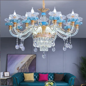 Moderne De Lux Crystal Villa Living Candelabru De Moda Dormitor Sufragerie Lampă De Plafon Interior Frumos Decor De Lămpi