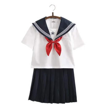 New Sosire Japoneză JK Seturi Scoala Uniforme Fete Sakura Embroideried Toamna Liceu Femeile Noutate Marinar Costume Uniforme XXL 3