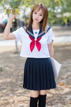 New Sosire Japoneză JK Seturi Scoala Uniforme Fete Sakura Embroideried Toamna Liceu Femeile Noutate Marinar Costume Uniforme XXL 4