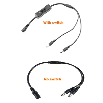 Conector pentru Cablul de Alimentare DC Jack 1 Feminin 2 De sex Masculin plug Splitter Adaptor RGB Controller-RGBW Cablu Switcher Pentru CCTV aparat de Fotografiat cu LED 4