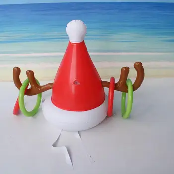 Gonflabile Mos Craciun Amuzante De Ren Cu Coarne Caciula Ring Toss Vacanță De Crăciun Joc De Partid Produse Si Jucarii Pentru Copii 1