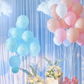 10buc/lot 2.2 g Alb Roz de Latex, Baloane Heliu, baloane Gonflabile Petrecere de Nunta de Decorare pentru Copii Happy Birthday Float Baloane 2