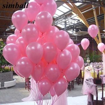10buc/lot 2.2 g Alb Roz de Latex, Baloane Heliu, baloane Gonflabile Petrecere de Nunta de Decorare pentru Copii Happy Birthday Float Baloane 5