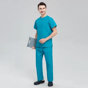 Unisex Sala de operatie Haine de Lucru cu Fermoar Scrubs Uniforme Multicolor Stomatologie Alăptează Topuri+pantaloni Medic de Spital Asistenta echipamente de Lucru 1
