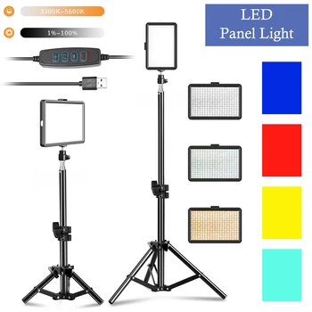 6 inch LED-uri de Fotografie, Video Lumina Panou de Iluminat Studio Foto Kit Lampa Cu Suport Trepied RGB Filtre Pentru a Trage Live Streaming