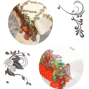 Kerst Tafelkleed Jingle Bell Afdrukken Tafelkleed Eettafel Stofkap Voor Kerst Decoreren Leveringen