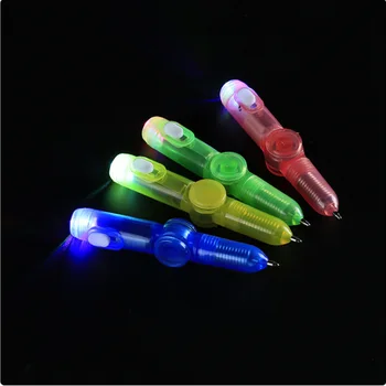 Jucărie interesantă Luminoasă cu Led-uri Gyro Pen Degetului Rotirea turbinei Gyro jucărie Pen Birou ADHD EDC Anti Stres cinetică birou jucărie