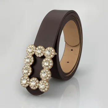 2022 Doamnelor Diamant Incrustate Piele PU Pin Cataramă de Curea Rochie Decorate Blugi la Modă Curele pentru Femei de Lux de Designer de Brand