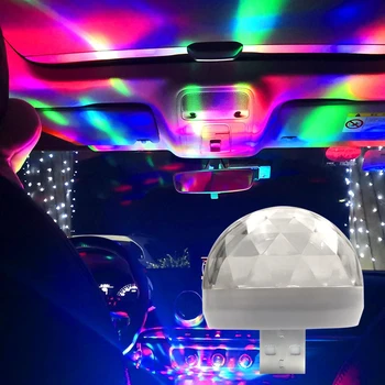 Masina USB LED Atmosfera Lumini Colorate Minge Disco Laser DJ Lampa cu Lumini de Partid Efect de Scena de Karaoke Lumină Ambientală Control Sunet