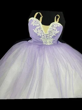 Noua Fusta De Balet De Performanță Costum De Timp Tutu Princess Dress Plasă De Sling Îmbrăcăminte Violet Rochii De Seara