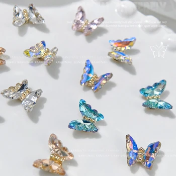 10buc Fluture Unghii Designer Farmece de Lux de Unghii Fluture Cristal Bijuterii, Ornamente Pentru Unghii Moda Consumabile Accesorii