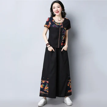 Oriental Doamnelor Lenjerie de pat din Bumbac Plus Dimensiune Îmbrăcăminte pentru Femei 3xl 4xl Moderne Broderie Tradițională Chineză Stil de Top Gâfâi Costum