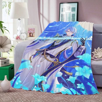 Genshin Impact Pătură Decorative pentru Canapea, Pături pentru Pat Dormitor Decor Boho Decor Acasă Cuvertură Arunca Moale Pufos