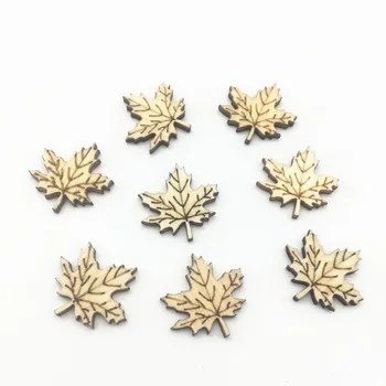 1000pcs 18.5 mm Naturale Frunze de Arțar Lemn DIY Confetti Meserii Chips-uri Acasă Ornament Decoratiuni Scrapbooking PICĂTURĂ de TRANSPORT maritim