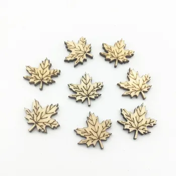 1000pcs 18.5 mm Naturale Frunze de Arțar Lemn DIY Confetti Meserii Chips-uri Acasă Ornament Decoratiuni Scrapbooking PICĂTURĂ de TRANSPORT maritim 1