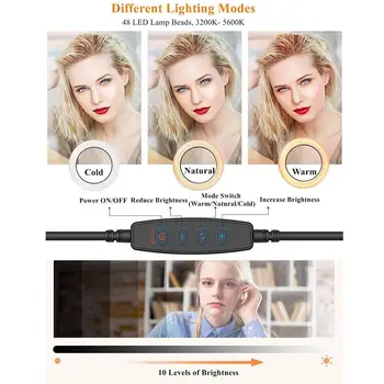 6 Selfie Inel de Lumina Profitabilă Video-Conferință cu Clemă RGB USB Umple de Lumină Pentru Sine Live Streaming LED Estompat pentru Machiaj
