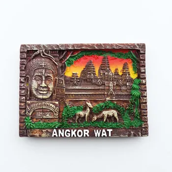 Patrimoniu Natural mondial, Angkor Wat, Cambodgia Suvenir Magnet de Frigider 3d Rășină Colorate Meserii Magnetic Frigider Inserați codul Decor
