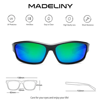 MADELINY Brand Bărbați ochelari de Soare Polarizat ochelari de Soare Potrivit Pentru Conducere de Pescuit Și de Vacanță UV400 Protecție Lentilă MA359